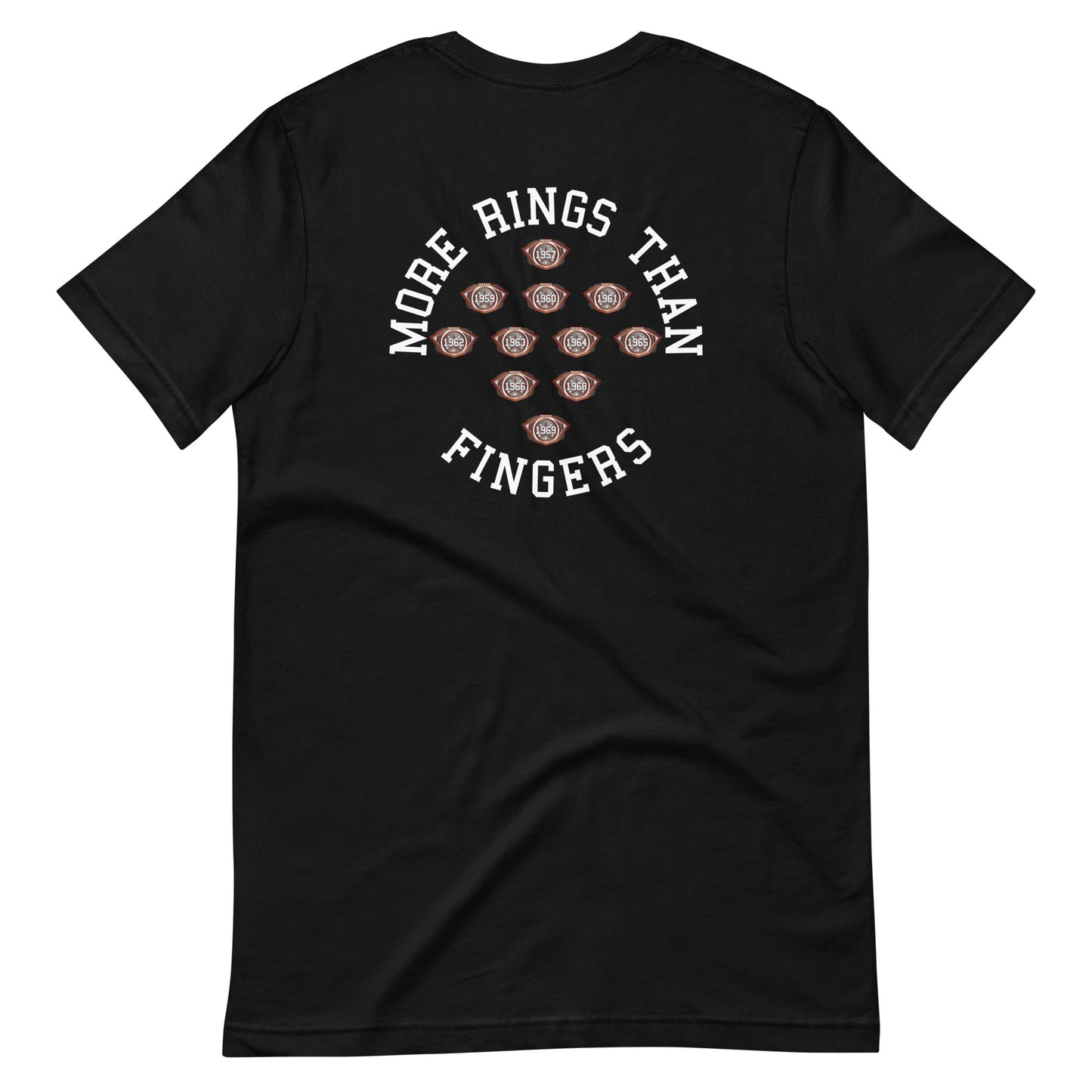 Sweet Science Sports Bill Russell More Rings Than Fingers  t-shirt