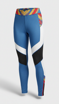 Icon Blue engineered mesh training leggings