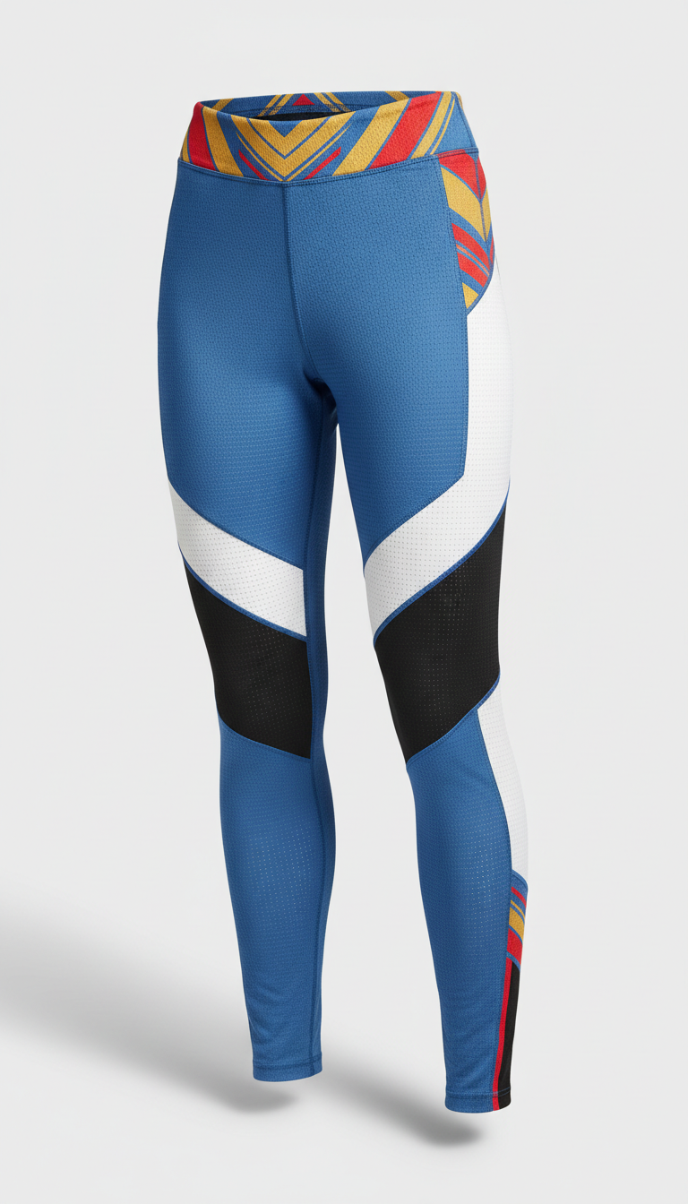 Icon Blue engineered mesh training leggings