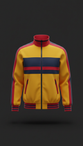 Victory Gold contrast-trim track jacket