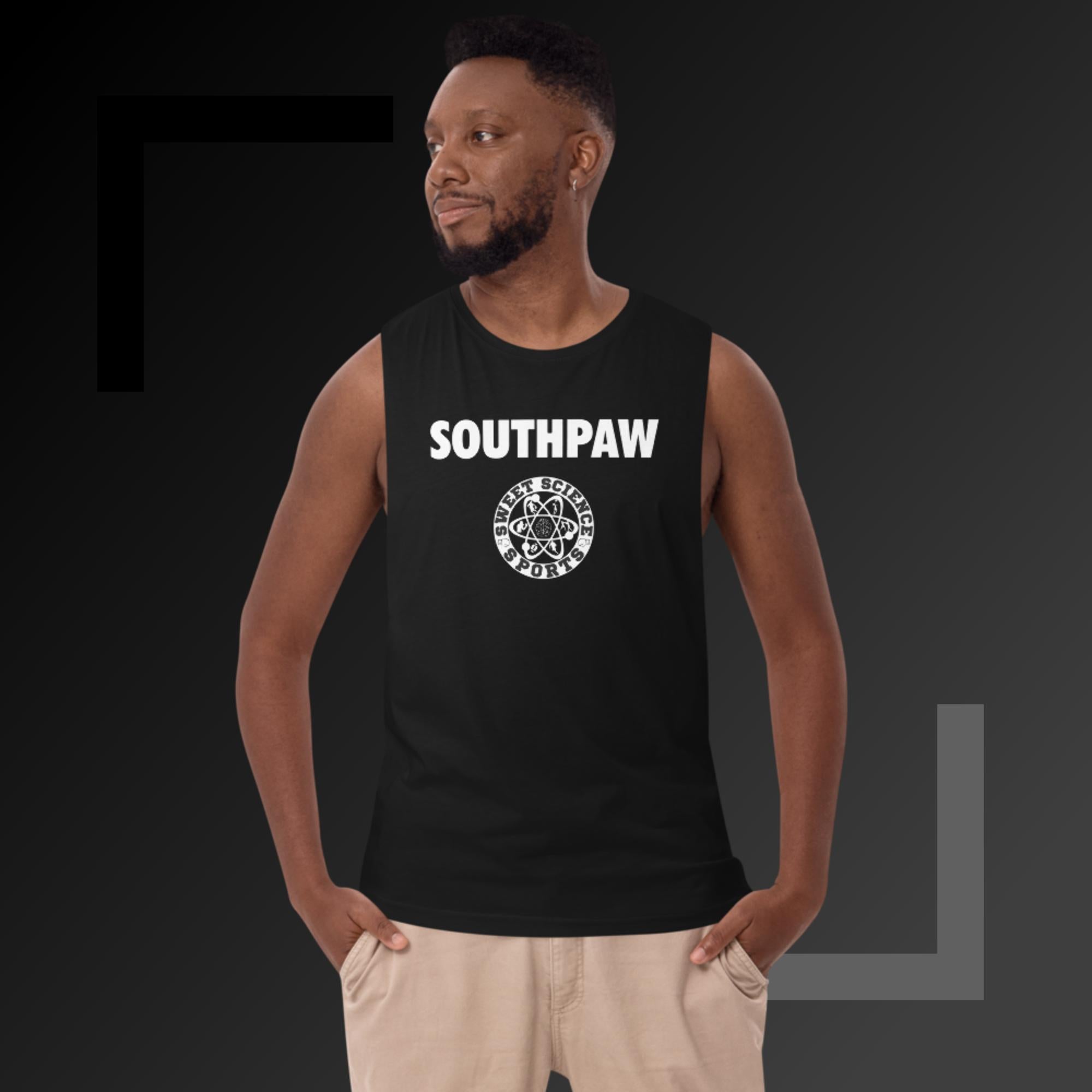 Sweet Science Sports Boxing  Southpaw Men’s drop arm tank top