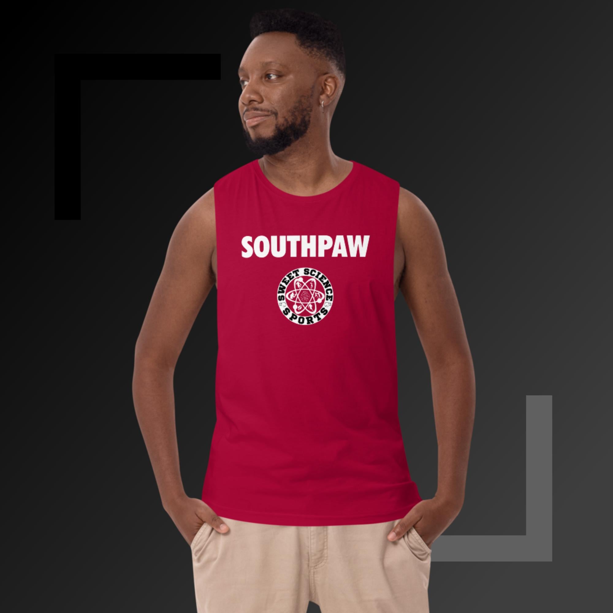 Sweet Science Sports Boxing  Southpaw Men’s drop arm tank top