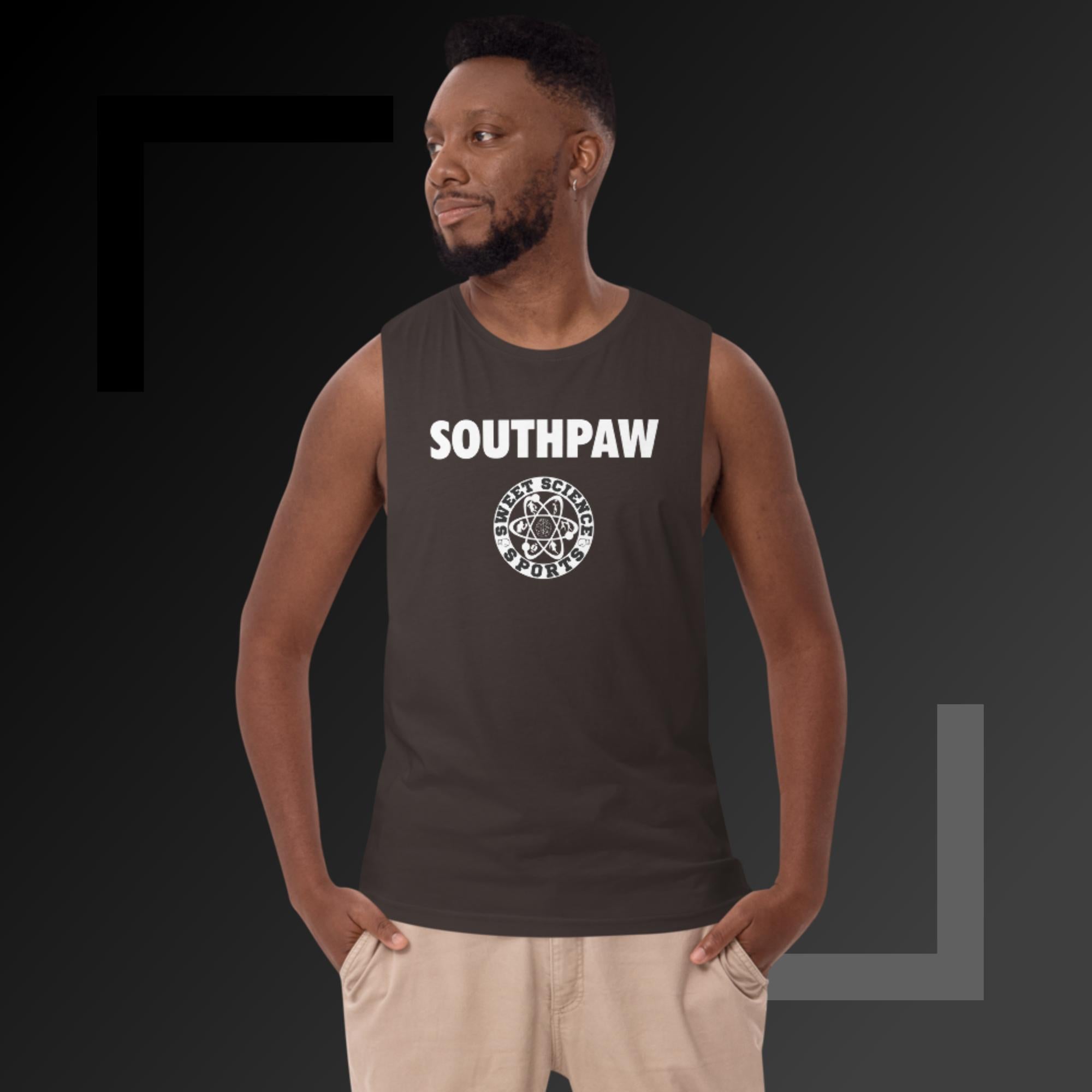 Sweet Science Sports Boxing  Southpaw Men’s drop arm tank top