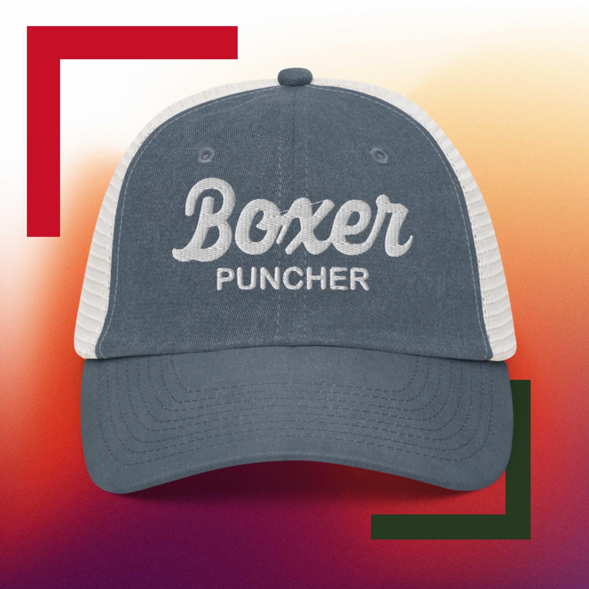 Sweet Science Sports Boxing Style Boxer Puncher Pigment-dyed cap